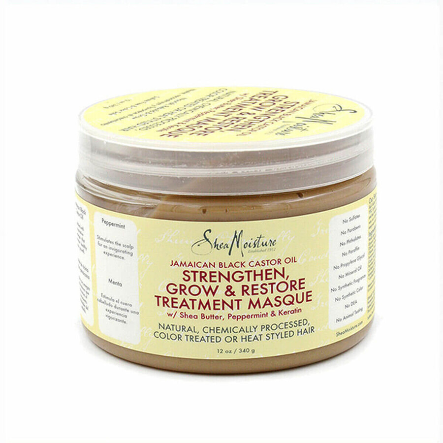 Boutique Masque nourrissant pour cheveux Shea Moisture Jamaican Black Castor Oil Strengthen, Grow & Restore Treatment 340 g Masque nourrissant pour cheveux Shea Moisture Jamaican Black Castor Oil Strengthen, Grow & Restore Treatment 340 g