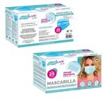 Box of hygienic masks SensiKare 25 Pieces (12 Units)