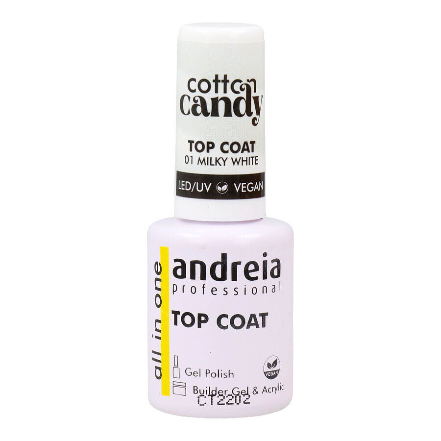 Comprar Fixator de Lac de Unghii Andreia Cotton Candy Top Coat Nº 01 Milky White 10,5 ml Fixator de Lac de Unghii Andreia Cotton Candy Top Coat Nº 01 Milky White 10,5 ml