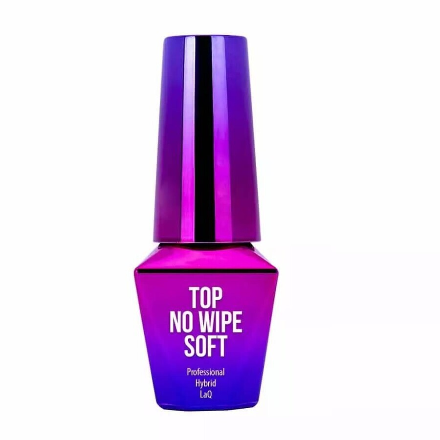 MollyLac Top No Wipe Soft Top for nails without washing Clear, 10 g