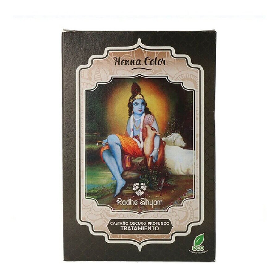 Semi-permanente kleurstof Radhe Shyam Donkerbruin Henna In poedervorm (100 g)