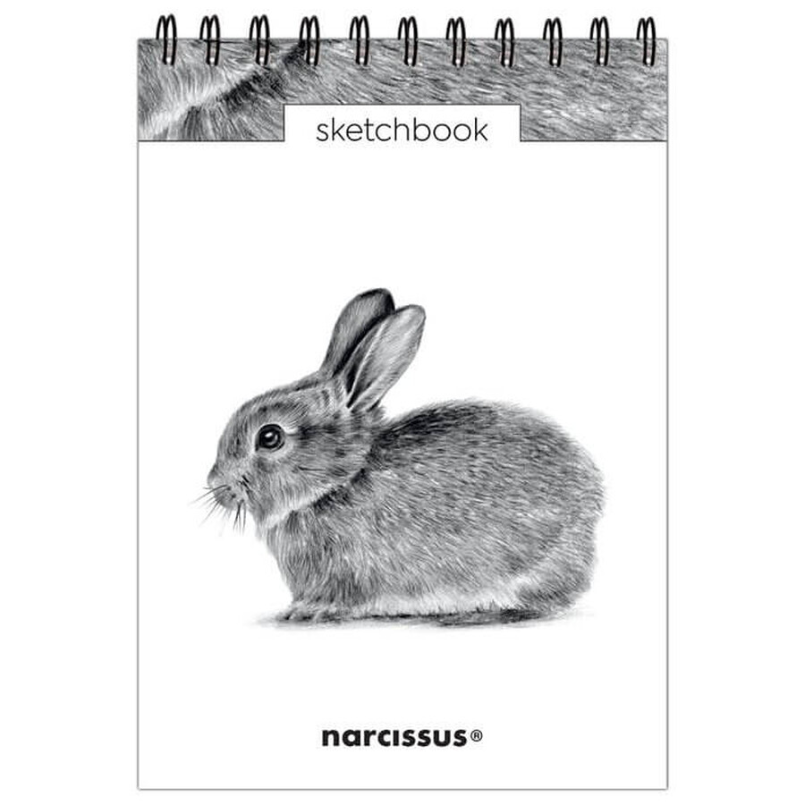 Spiraal schetsboek A5 verticaal Konijn