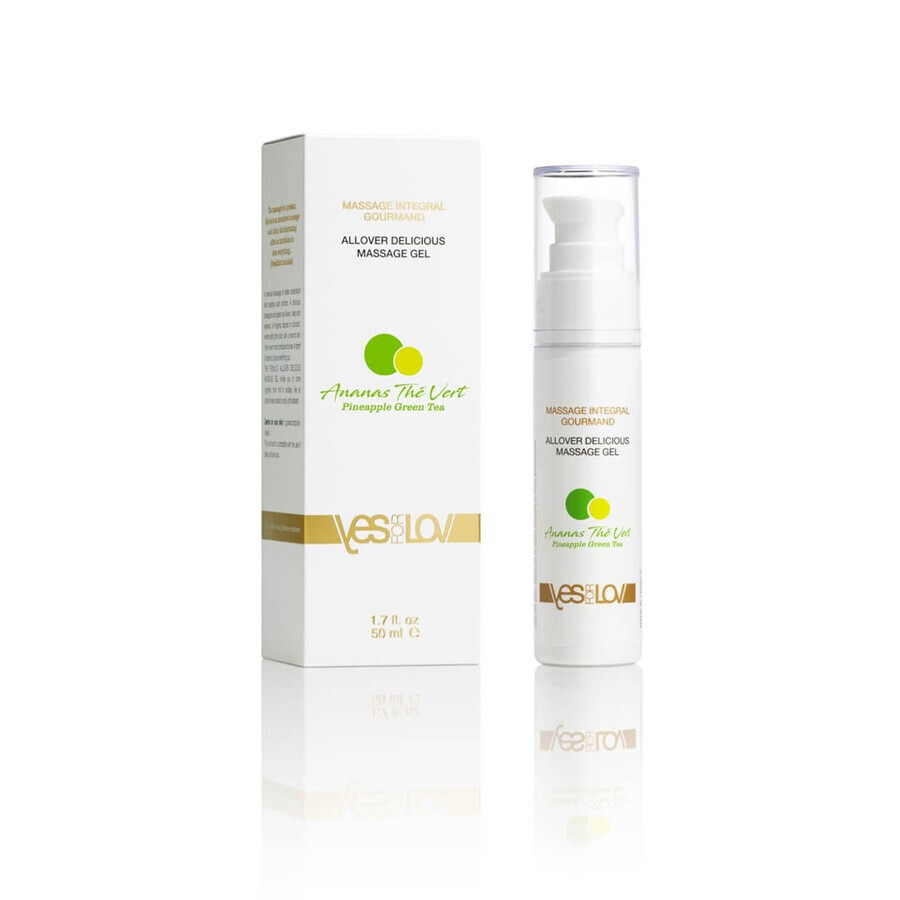 Yes For Lov Gel de masaje íntimo 2en1 Piña y Té Verde, 50 ml