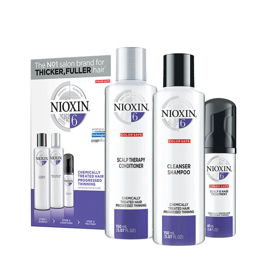 Nioxin System 6 Set Champú 150 ml + Acondicionador 150 ml + Tratamiento 40 ml