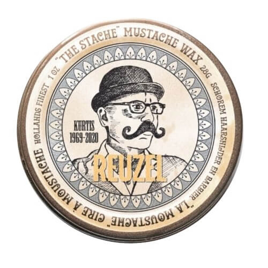 Reuzel Moustache Wax voor Mannen De Stache, 28 g