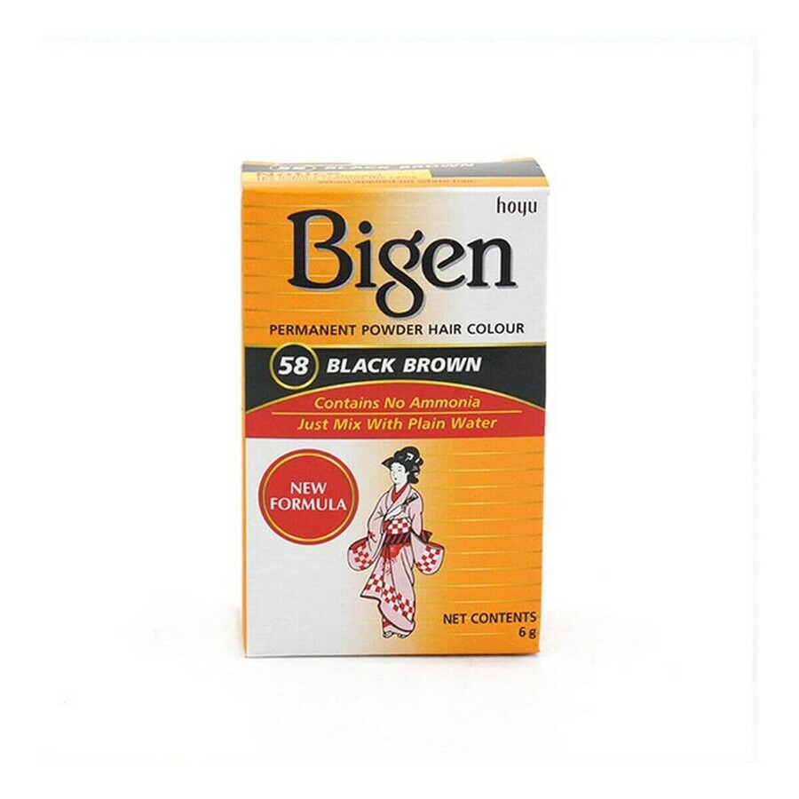 Shop Dauerfärbung Bigen 58 Black Nº58 Black Brown (6 gr) Dauerfärbung Bigen 58 Black Nº58 Black Brown (6 gr)