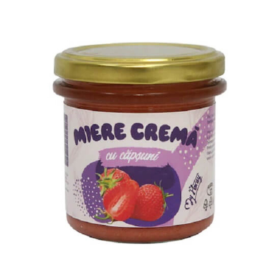 Buy Cream honey with strawberries, 200g, Apisrom Cream honey with strawberries, 200g, Apisrom