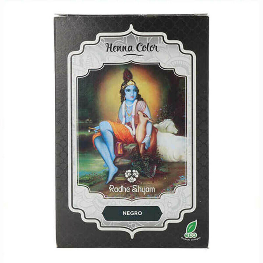 Boutique Teinture permanente Radhe Shyam Shyam Henna Henna Sous forme de poudre Noir (100 gr) Teinture permanente Radhe Shyam Shyam Henna Henna Sous forme de poudre Noir (100 gr)