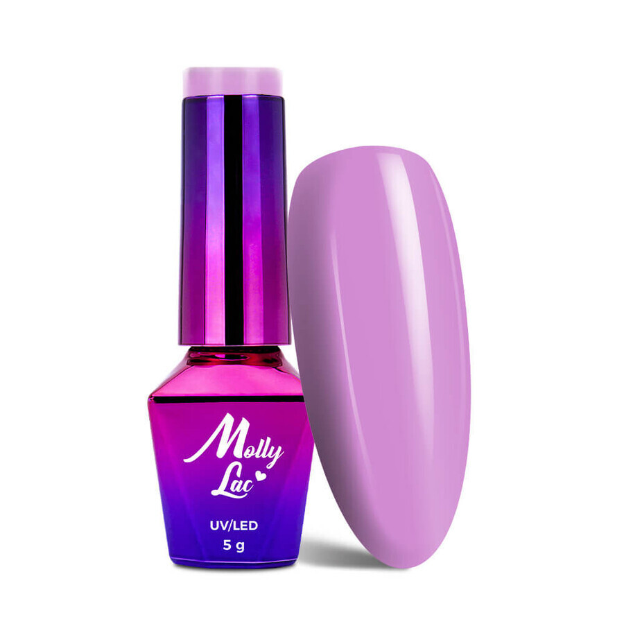 MollyLac Flamingo Hybrid Varnish 140 Dusty Pink, 5 g