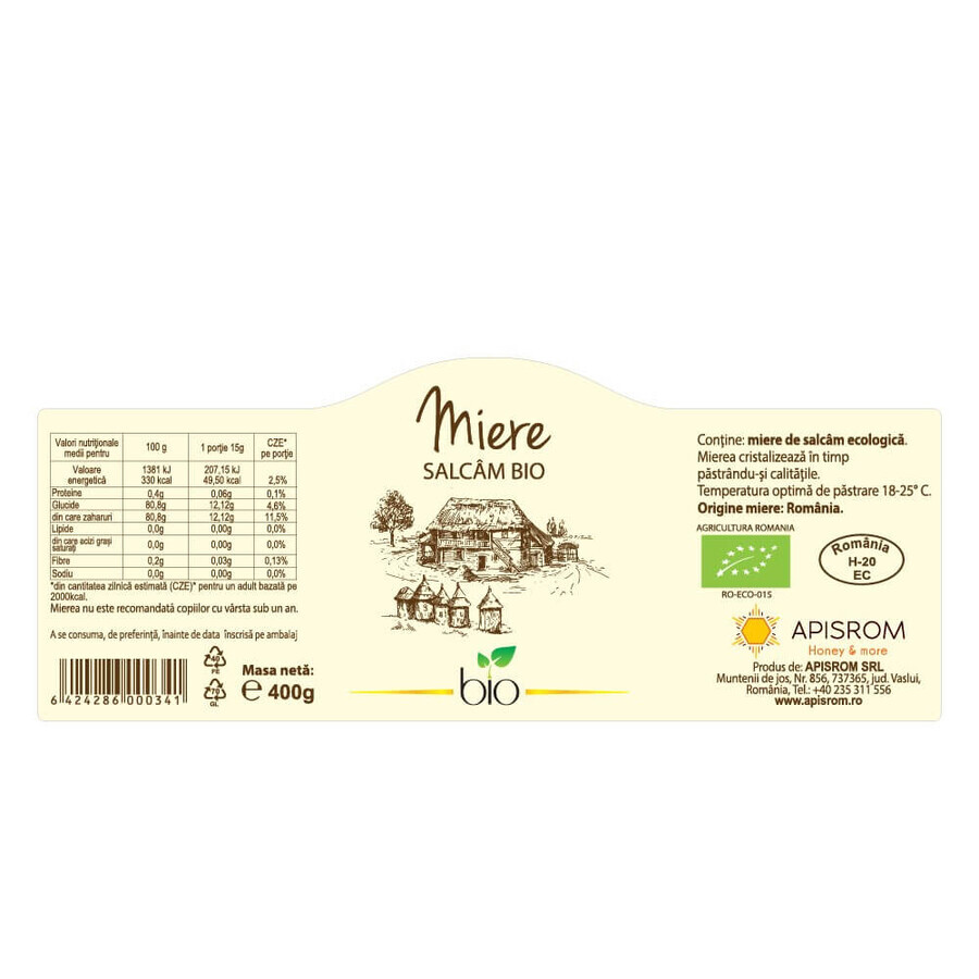 Bio Akazienhonig 400 g, Apisrom