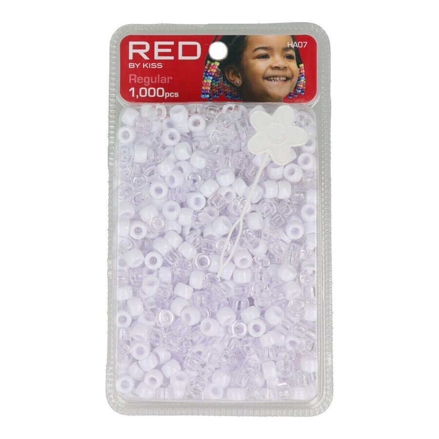 Buy Glass beads Red Kiss Kiss Regular White Transparent 1000 Pieces Glass beads Red Kiss Kiss Regular White Transparent 1000 Pieces