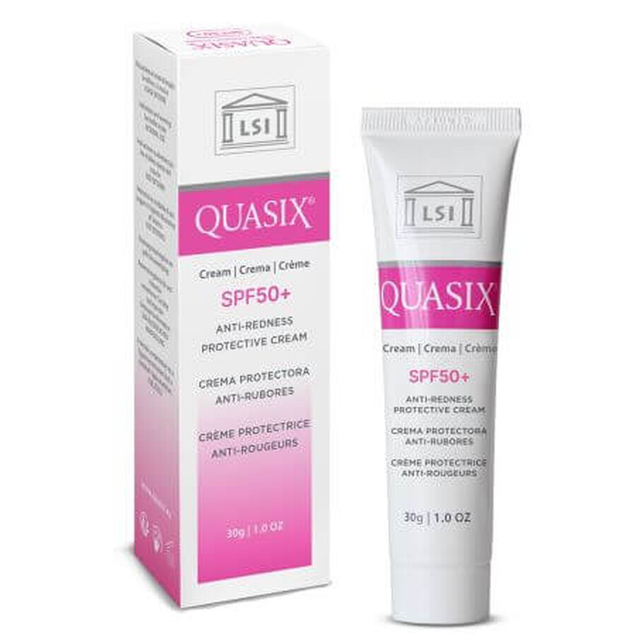 Quasix SPF 50+ Crema antirojeces con SPF 50+, 30 g, Life Science Investments