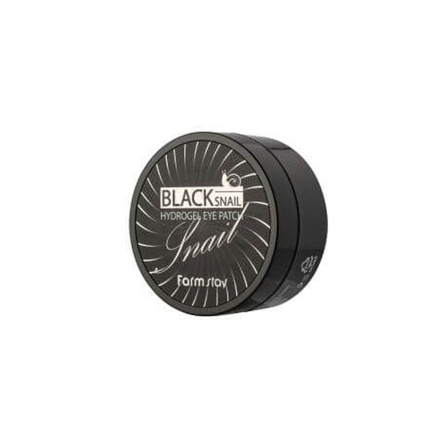 Parches hidratantes para ojos con extracto de caracol negro, 90 g, Farmstay