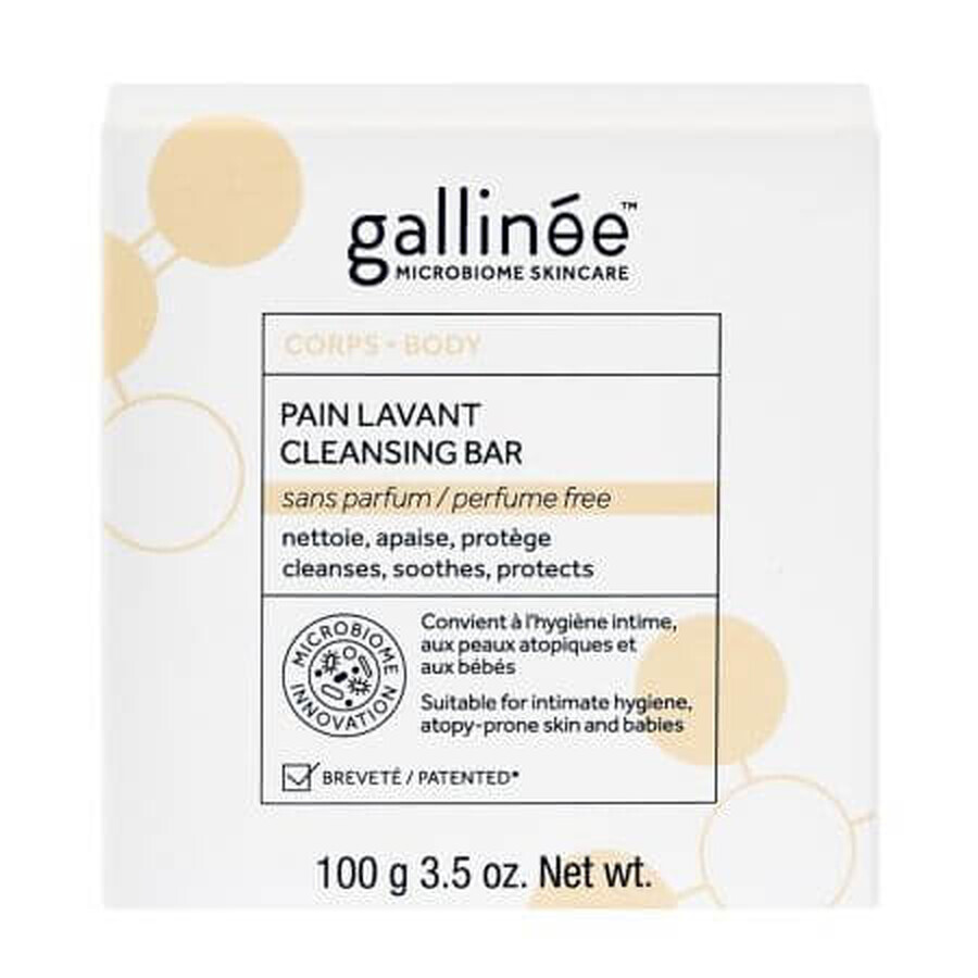Baton de curatare pentru fata si corp, fara sapun si parfum Body Care, 100 g, Gallinee