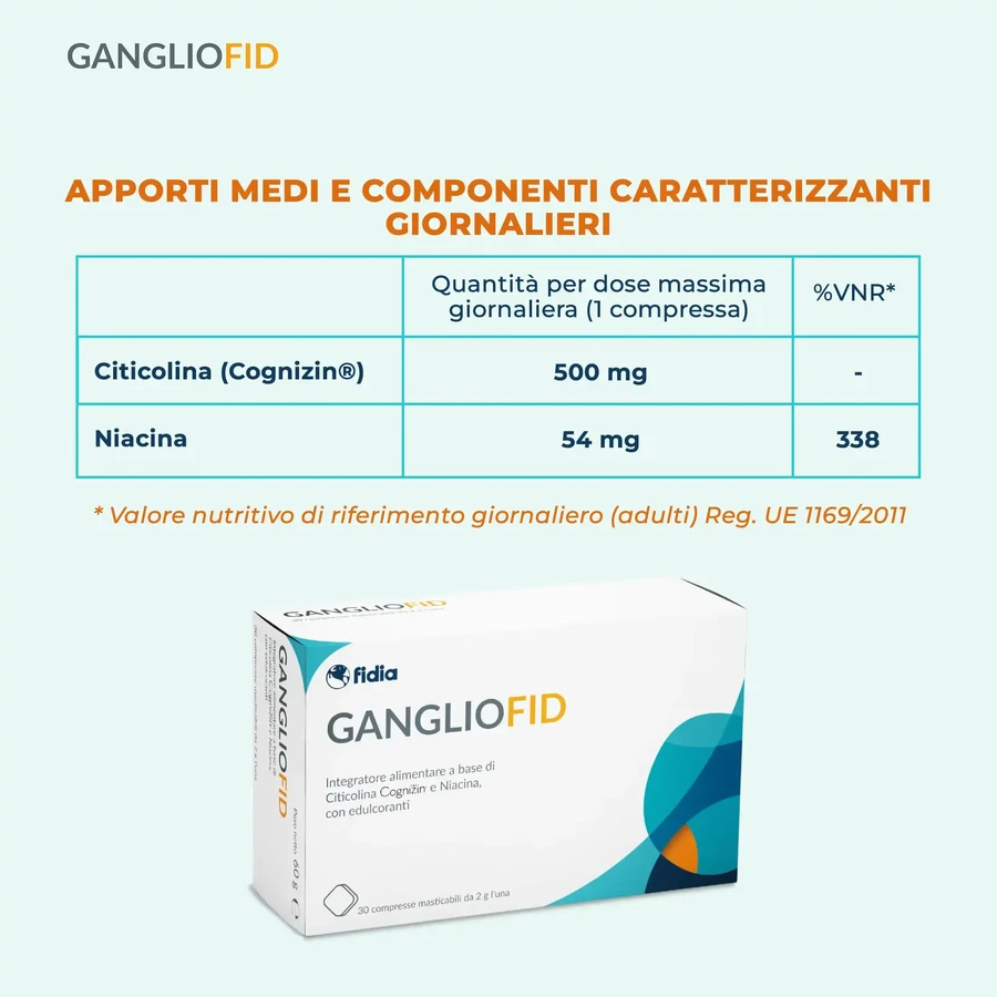 GanglioFid, 30 chewable tablets, Fidia Farmaceutici