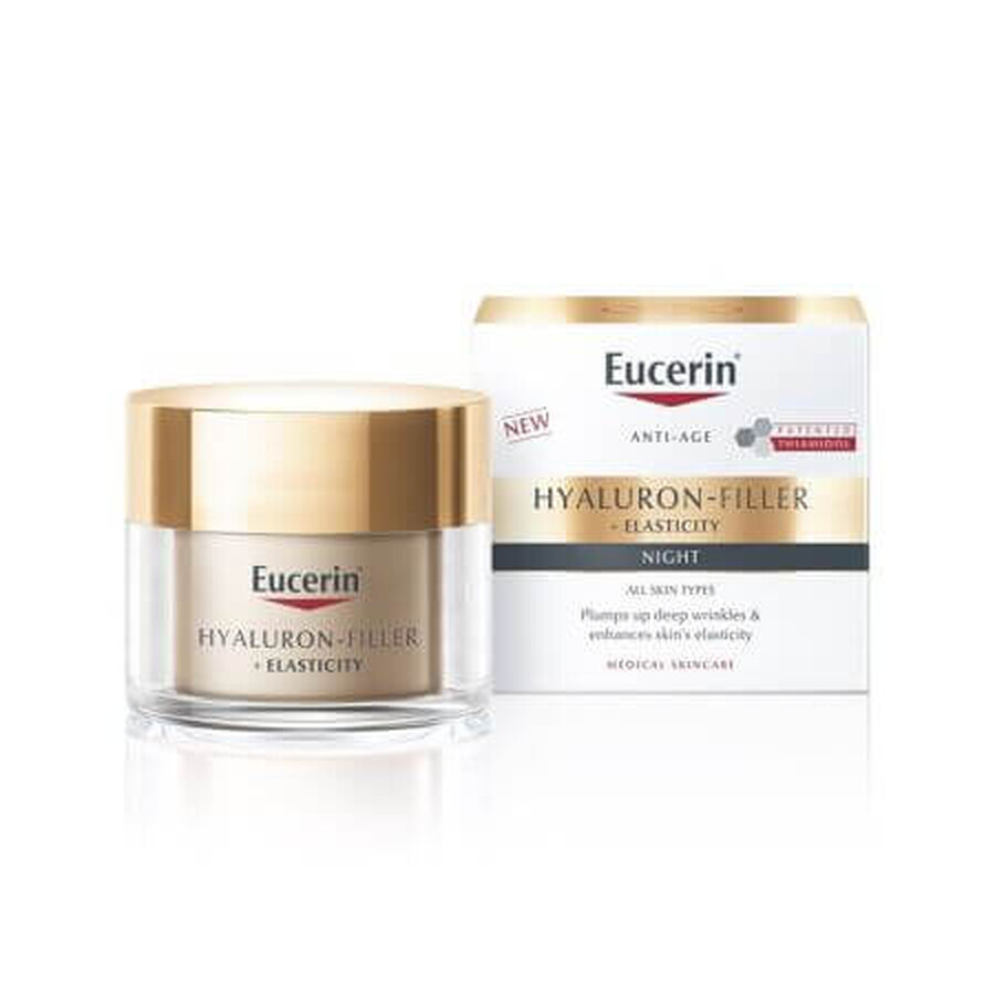 Crema de Noche Hyaluron Filler + Elasticidad, 50 ml, Eucerin
