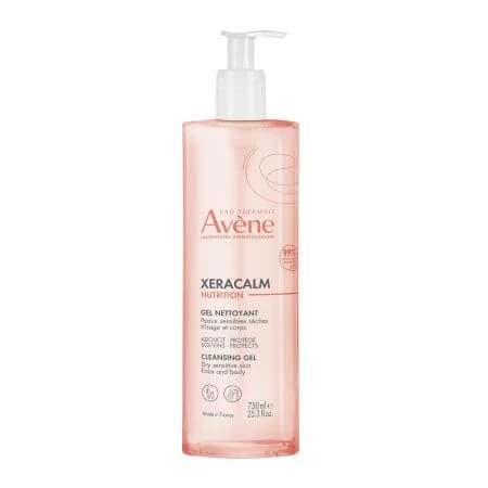 Zachte reinigingsgel voor de gevoelige huid Xeracalm Nutrition, 750 ml, Avene