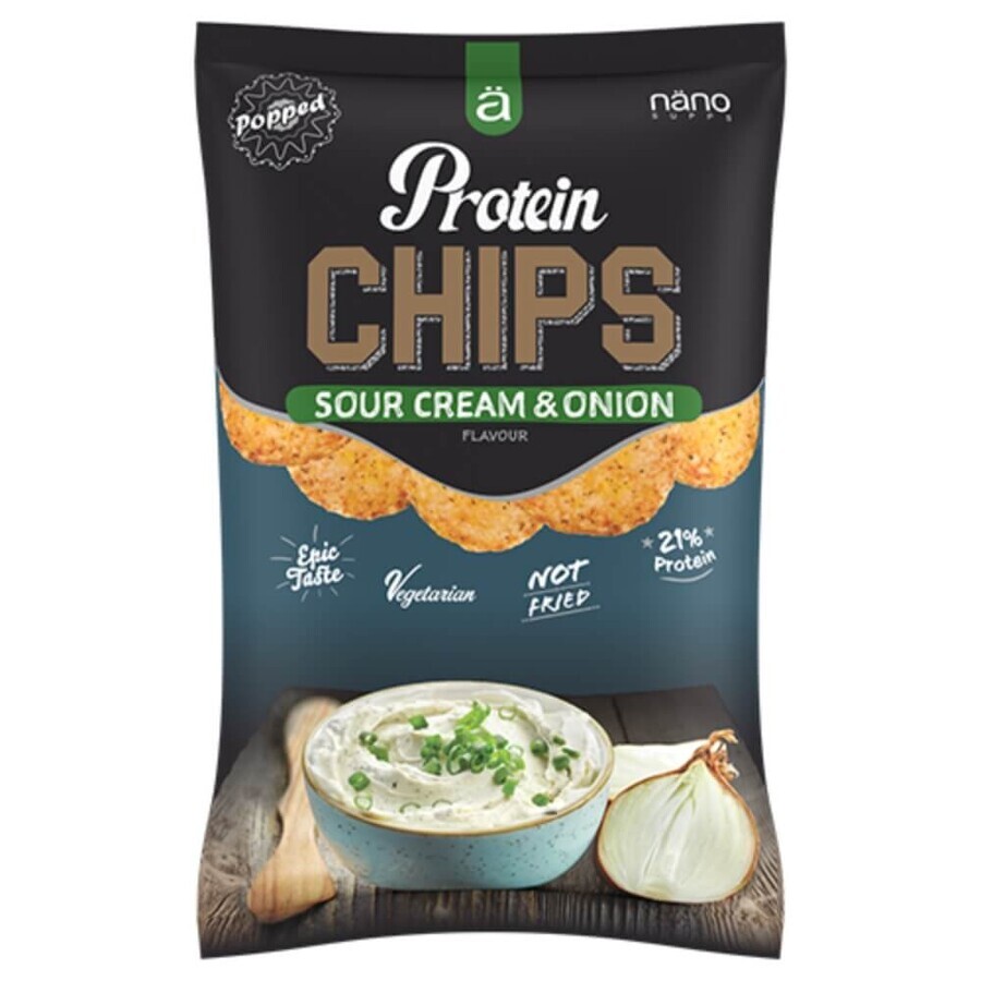 Gluten-free protein chips with cream and onion flavor Protein Chips, 40 g, Nano Supps