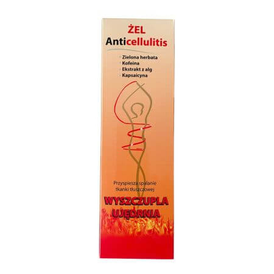 Anti-cellulite gel with green tea, caffeine and algae extract, 200 ml, GorVita
