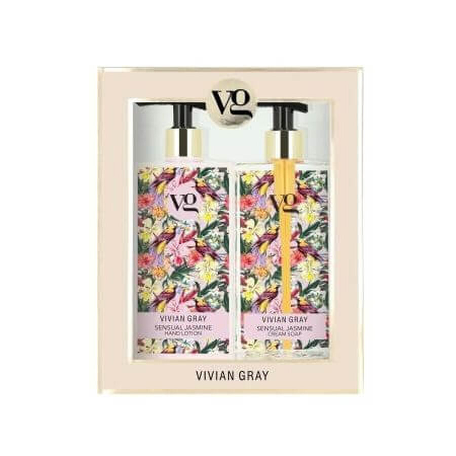 Set di sapone liquido e crema per le mani Sensual Jasmine, 2 x 350 ml, Vivian Gray