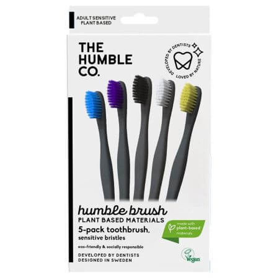 Brosse à dents souple aux herbes, 5 pièces, The Humble Co