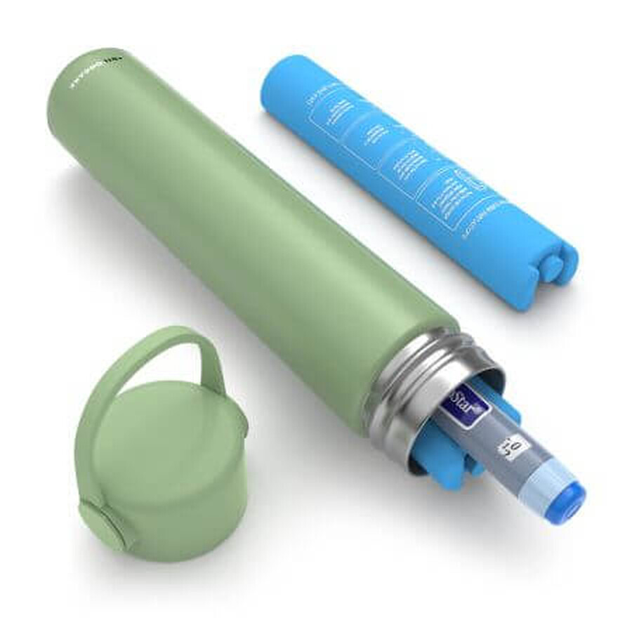 Apple Green Kekhealth Holiday Portable Insulin Thermos Apple Green Kekhealth Holiday, 1 piece, Disoncare