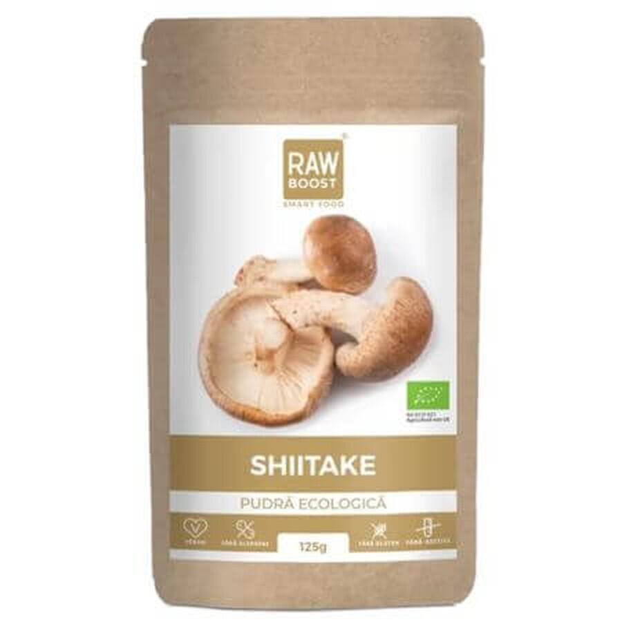 Shitake pudra ecologica, 125 g, Raw Boost