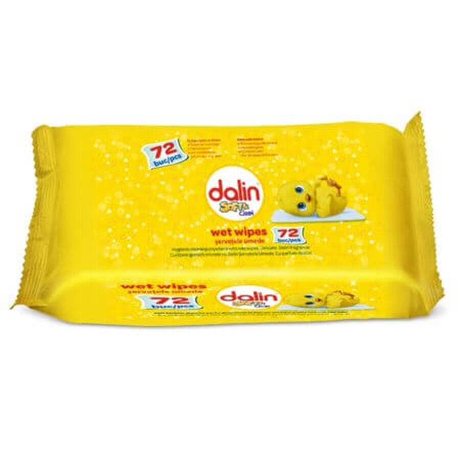 Tovaglioli umidi Soft & Clean, 72 pezzi, Dalin
