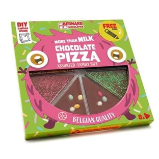 Belgische Vollmilchschokolade Schokoladenpizza sortiert, 105 g, BSSF LTD