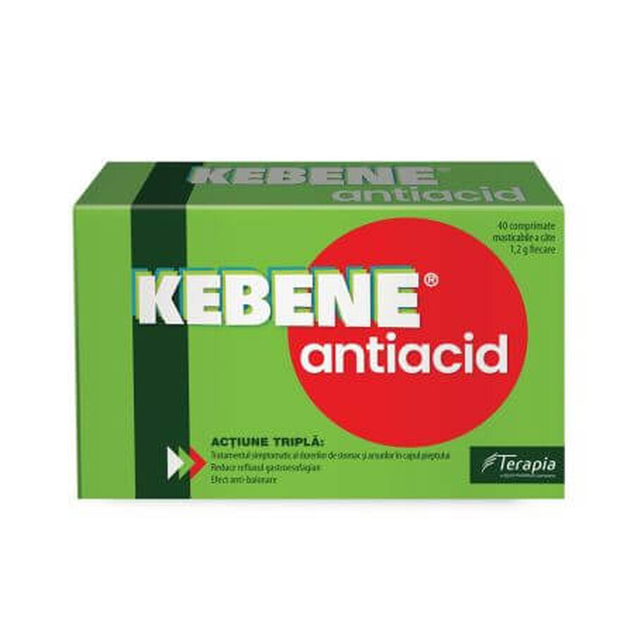 Kebene Antiacid, 40 tablets, Therapy