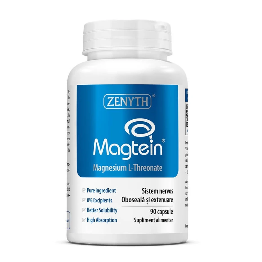 Magnesium L-Threonate Magtein, 90 cápsulas, Zenyth