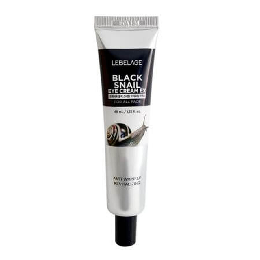 Augenkonturcreme mit Schneckenextrakt und Centella asiatica Black Snail, 40 ml, Lebelage