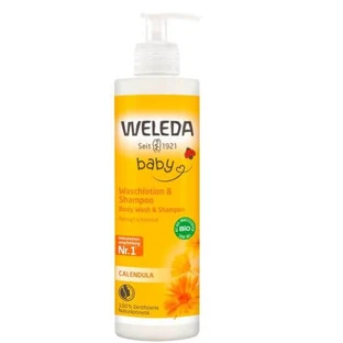 Shampoo en reinigingslotion voor baby's en kinderen, 400 ml, Weleda