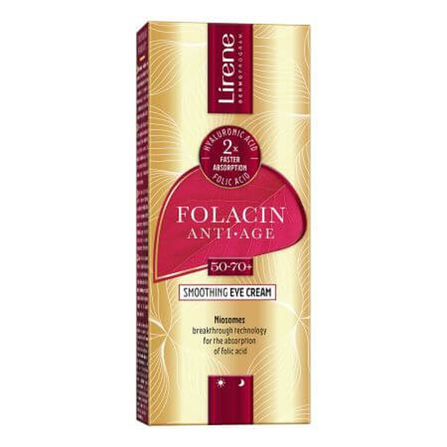 Anti-verouderingscrème voor de oogcontour met gladstrijkend effect Folacin Anti Age, 15 ml, Lirene