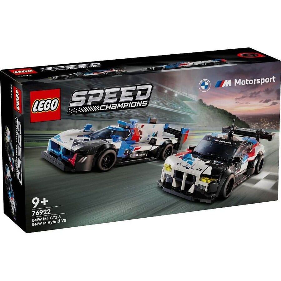 Racewagens BMW M4 GT3 en BMW M Hybrid V8, 9 jaar+, 76922, Lego Speed