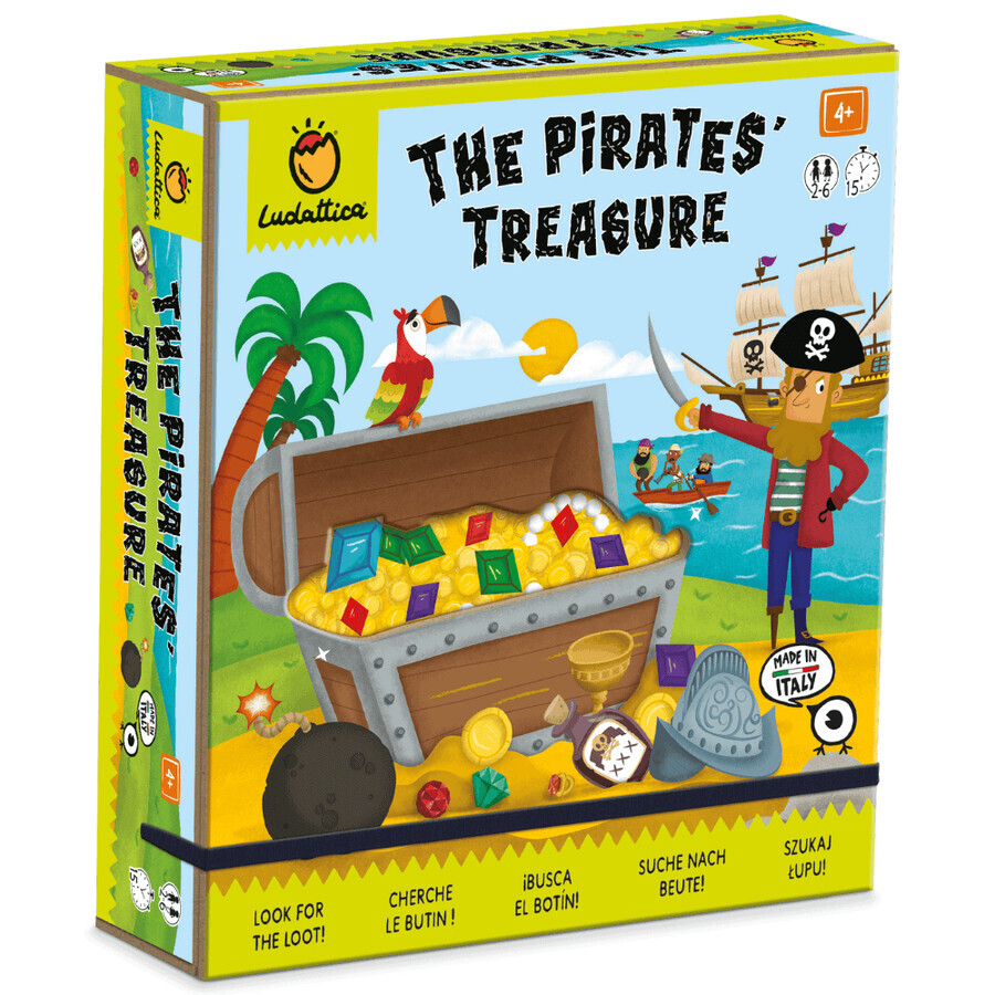 Jeu de société Pirates' Treasure, 4 ans et plus, Ludattica