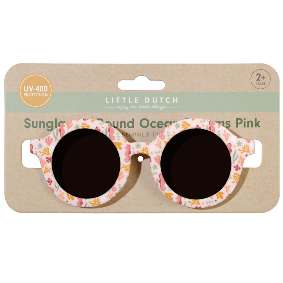 Kinderzonnebril UV400 Ocean Dreams, 2 jaar+, Roze, Little Dutch