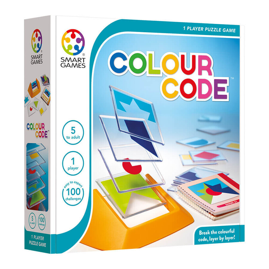 Logic game with 100 challenges Colour Code, 5 years+, Smart Games