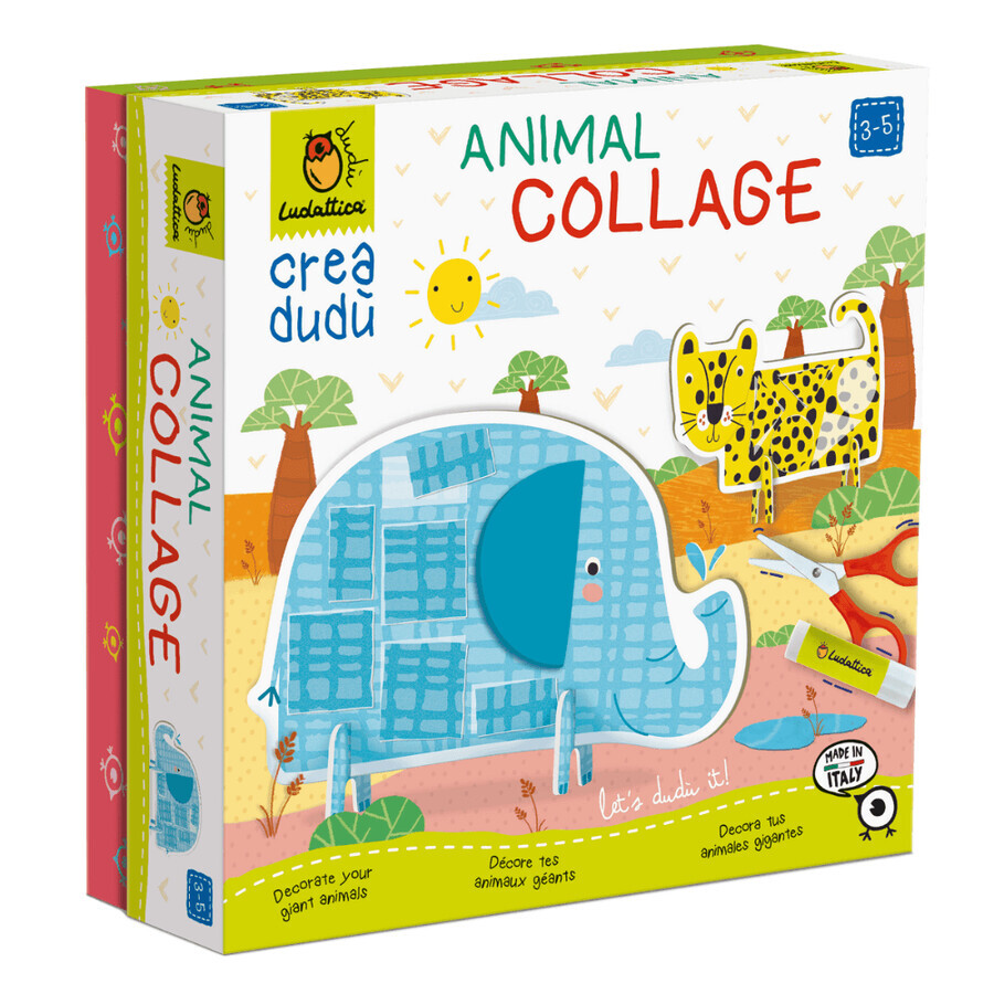 Creative Kit Create with me, 3-5 years, Collage with animals, Ludattica