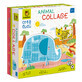 Kit creativo Crea con me, 3-5 anni, Collage con animali, Ludattica