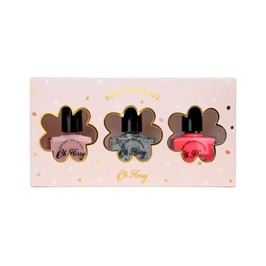 Set de 3 vernis à ongles Disco pour enfants, Oh Flossy