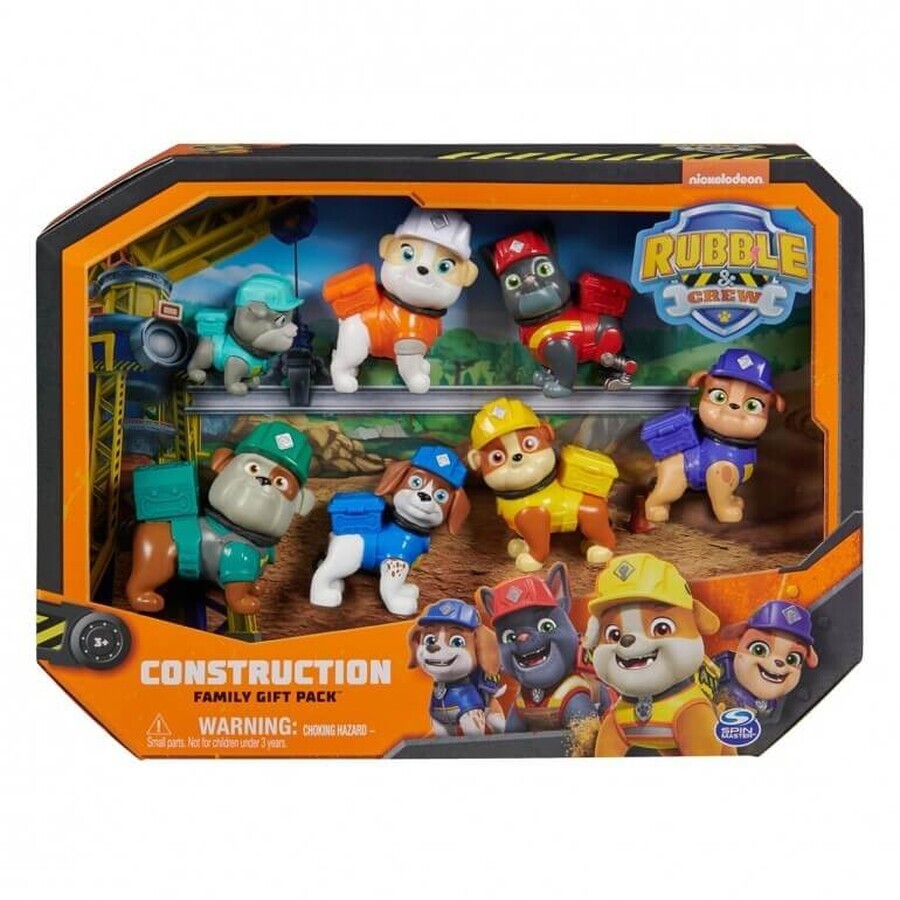 Set Figurine Patrula Catelusilor, + 3 ani, Rubble si Echipa, Spin Master