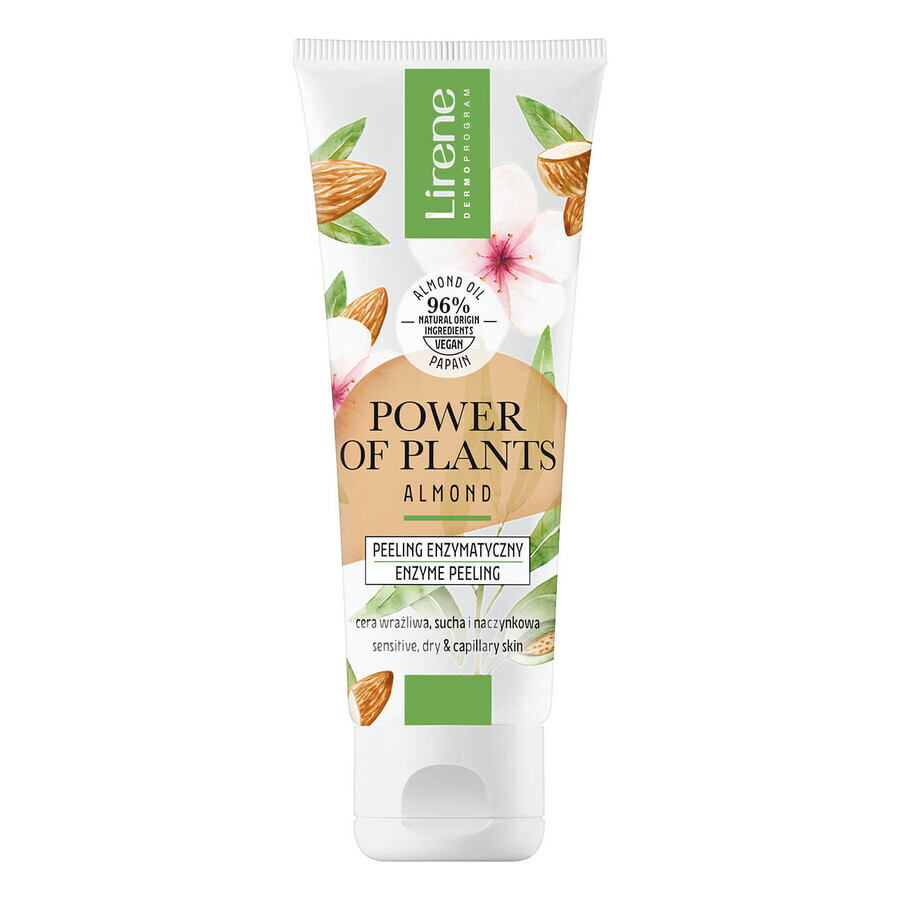 Enzymatische peeling voor de gevoelige, droge huid of verwijde haarvaatjes Power of Plants, 75 ml, Lirene