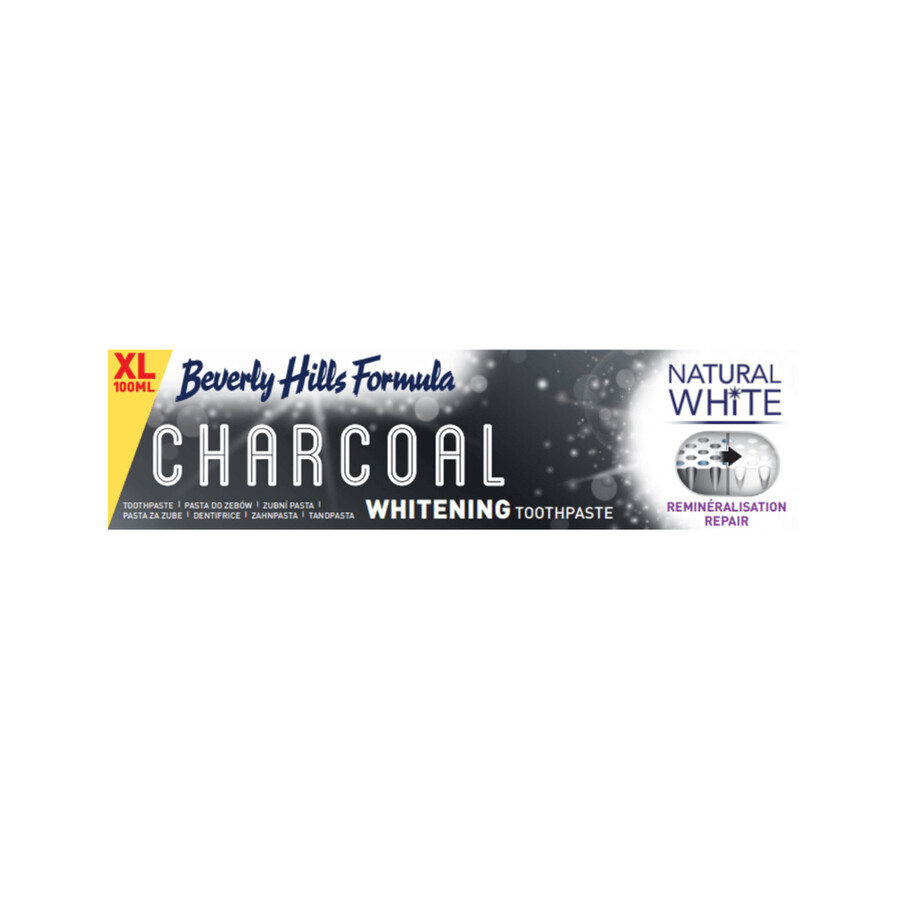 Whitening toothpaste with activated charcoal, 100 ml, Beverly Hills Formula