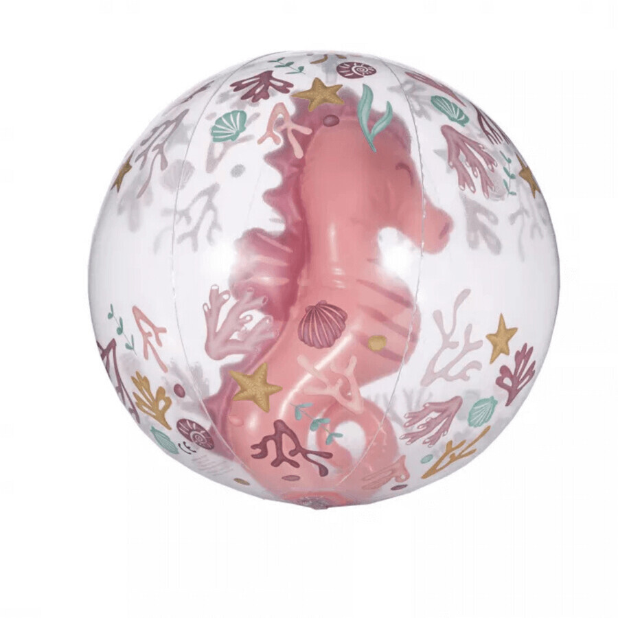 Beach ball with 3D figurine Ocean Dreams, 2 years+, Pink, Little Dutch