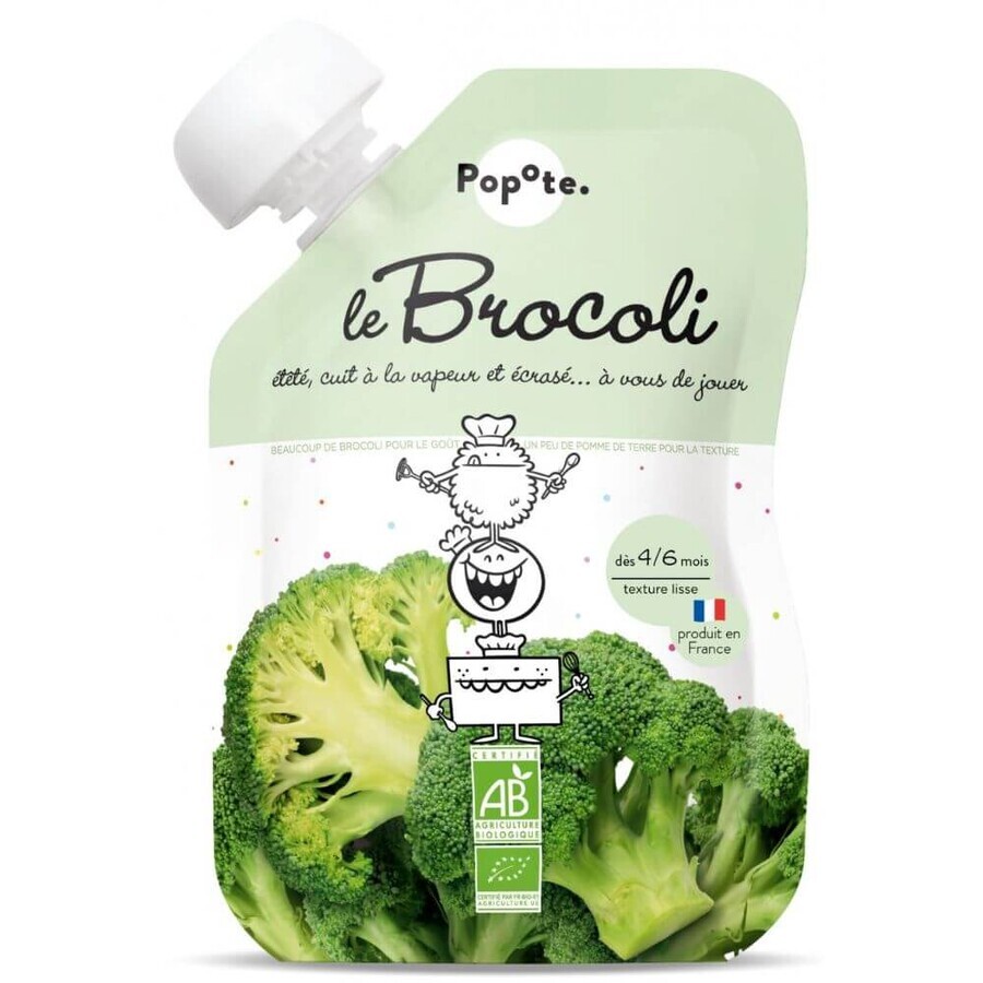 Organic Purée with 75% Broccoli, 4-6 months, 120 g, Popote