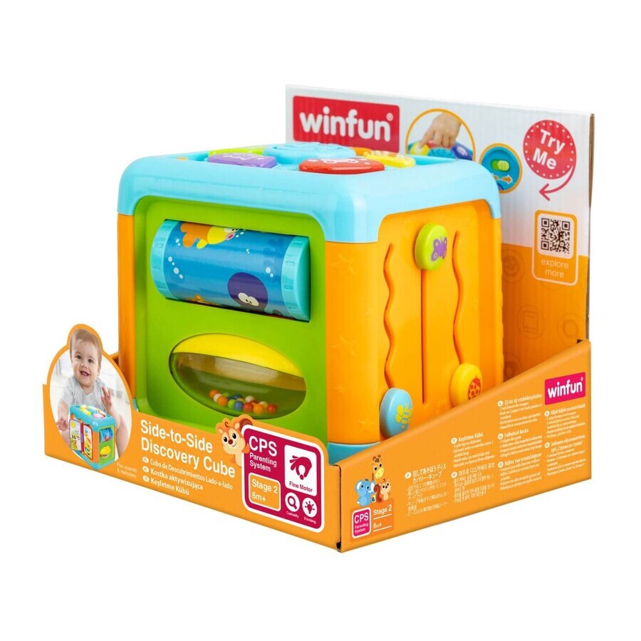 Educatieve kubus met activiteiten, + 6 maanden, Win Fun