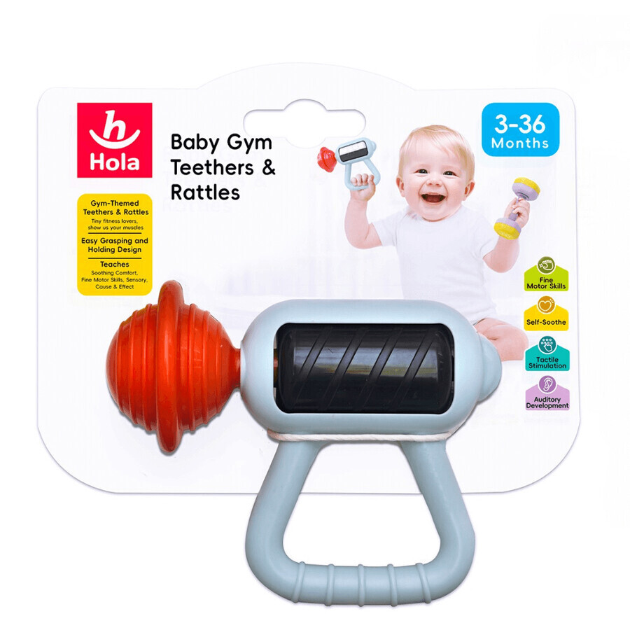 Teething toy Massage Pistol, 3 months+, Hola