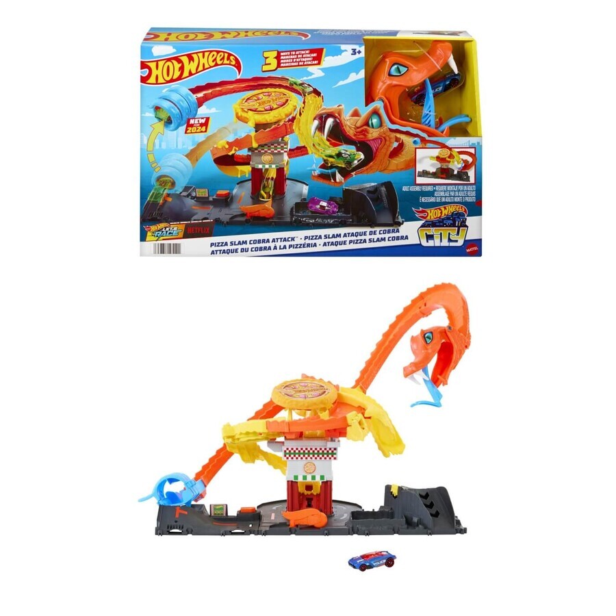 Pizzeria and Cobra play set, 3 years+, Hot Wheels