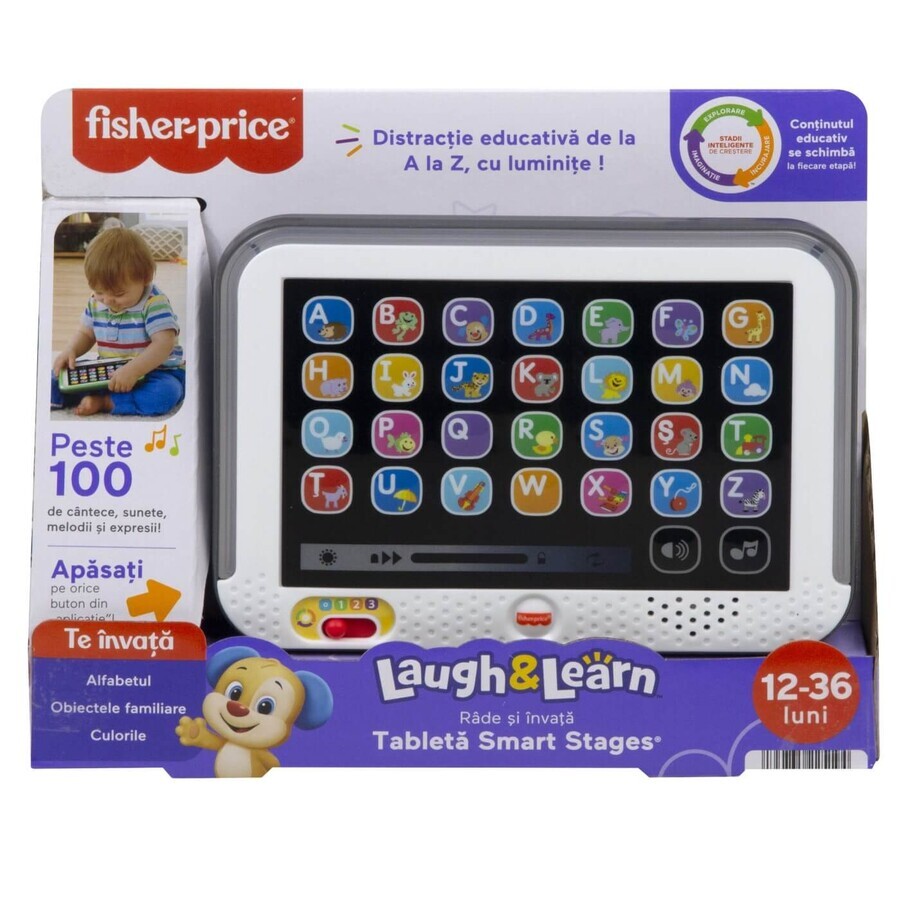 Interactive tablet with 3 developmental levels, 12-36 months, Fisher Price